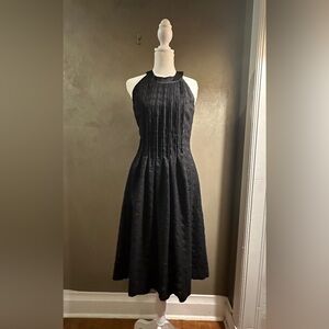 Women’s sleeveless black knee length dress, Sara Campbell, size 2